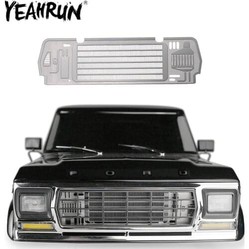 YEAHRUN Metal Steel Radiator Grill Plate for Traxxas TRX-4 TRX4 BRONCO 1/10 RC Crawler Car Upgrade Parts Accessories