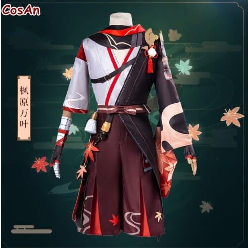 Game Genshin Impact Kaedehara Kazuha Cosplay Costume Fashion Kimono Uniform Full Set Male Activity Party Role Play Clothing New