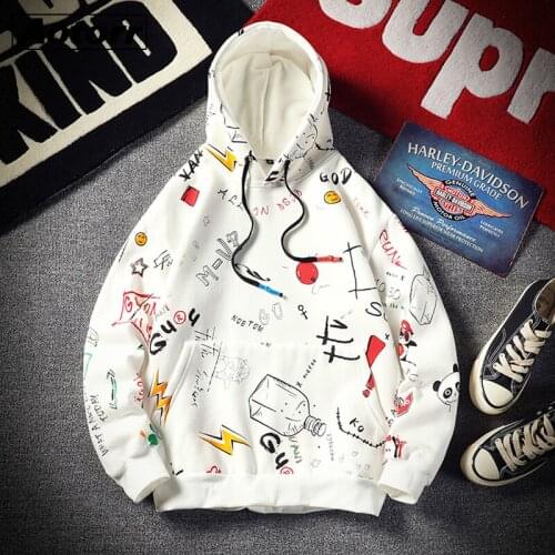 Fashion Mens printed Pullover Hoodies Streetwear Men Casual Harajuku Hoodie Mens Hip Hop Hipster Male Sweatshirt Tops 5XL