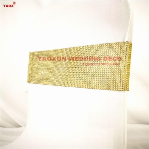 New Design Sequin Chair Band Buckle Chair Sash Fit On Banquet Chair Cover For Wedding Event Party Decoration
