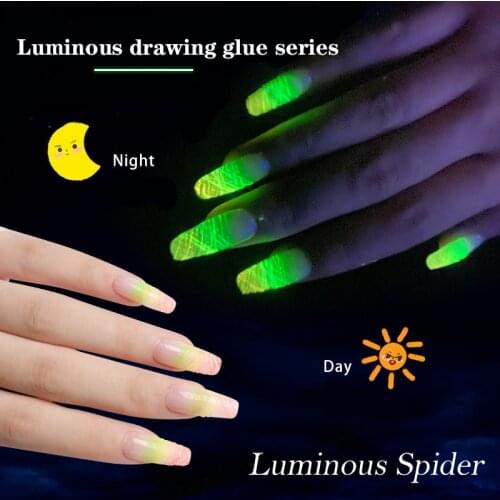 New luminous nail polish spider line art gel oil painting phototherapy glue color glue nail polish painting gel nail polish tool