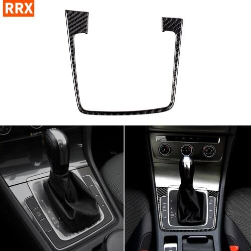 For VW Golf 7 GTI R GTE GTD Mk7 2013-2017 Carbon Fiber Gear Shift Panel Shifting Lever Panel Cover Sticker Trim Car Accessories
