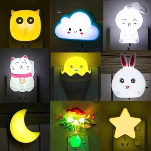 Fancy LED Cute Mushroom Lamp Moon Light Desk Lamp US 110V Star Light Control Led Lights for Bedroom Decor Cloud Night Lamp