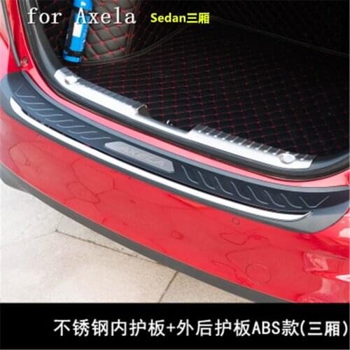 Stainless Steel Rear Bumper Protector Sill Trunk Tread Plate Trim for Mazda3 M3 Axela 2014-2019 Car styling