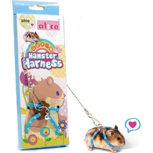 Nylon Pet Harness Leash For Hamster Adjustable Ferret Rat Mouse Bunny Harnesses Vest Lead Rope Leash Guinea Pig Pet Accessories