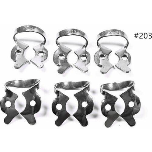 SS 203# Rubber Dam Clamps Clip Dental Barrier Clips Stainless Steel For Big Upper Molars Stainless