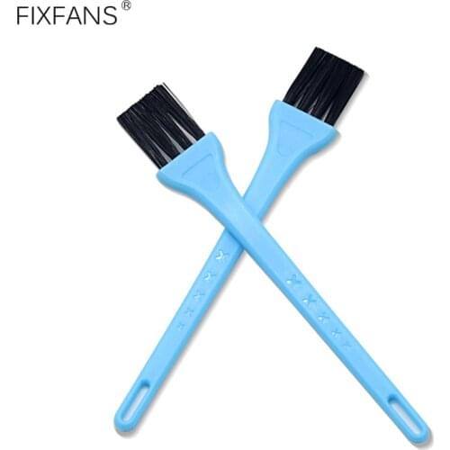 FIXFANS 2Pcs Keyboard Cleaner Brush Small Anti Static Nylon Brushes Plastic Handle for Computer Keyboard Cleaning Tools