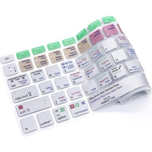 Design Silicone Keyboard Skin Cover For A1278 Ableton Live 9 Suite Letter Shortcut Hotkeys For Macbook Pro Retina Air 13 15 17