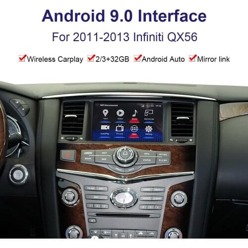 Android system car Radio player Video interface forInfiniti QX56 2011-2013 GPS navigation interface Youtube, Netflix, Carplay