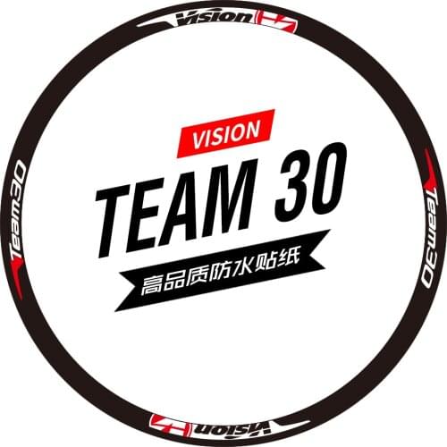 Vision team 30 wheel set sticker road bike carbon knife ring wheel color change custom bicycle sticker waterproof