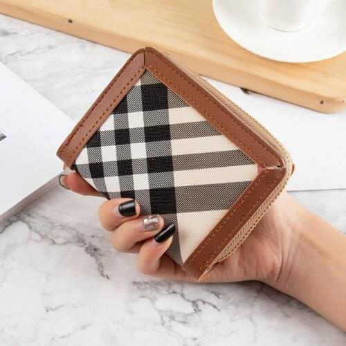Vintage Women Short Wallets Anti-degaussing Card Holder for Ladies PU Leather Female Coin Purses Zipper Hasp Money Bag sac femme