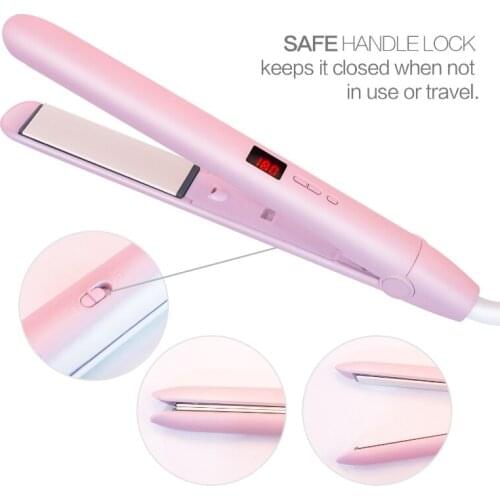 Hair straightener temperature display electric splint ceramic heating splint temperature regulating hair straightener
