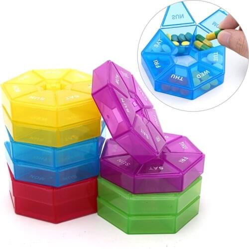 1/2Pc Pill Case Plastic 7Days Tablet Candy Box Portable Storage Tablet Holder Travel Organizer Pill Dispenser Container Opbergen