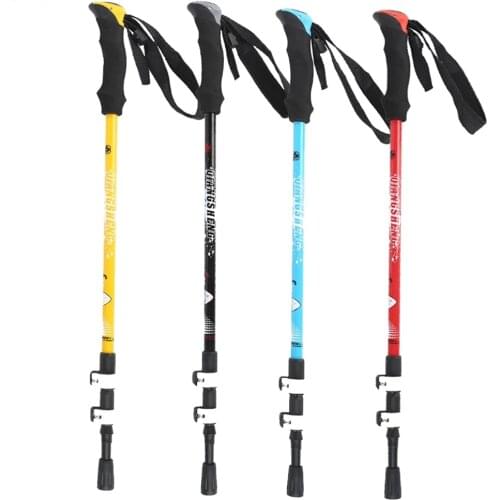 1/ 2pcs 240g/pcs Walking Poles Nordic Trek Pole Telescopic Alpenstock Aluminum Alloy Shooting Walking Stick Crutch Senderismo