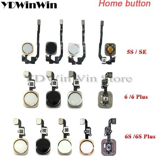 10pcs Home Button Flex Cable Assembly For iPhone 6 6s Plus 7 7P 5S SE Screen On Contral Return Ribbon Replacement Repair