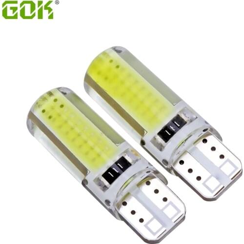 10pcs/lot Crystal car T10 cob t10 led silicone w5w 168 501 194 Car Led Interior Lighting Bulb License Plate Car Styling 12v