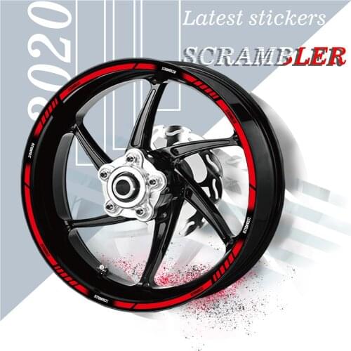 20 pcs motorcycle modified waterproof reflective wheels with striped personality tape for DUCATI SCRAMBLER ducati scrambler
