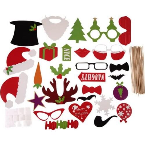 28Pcs/Set DIY Photo Booth Props Mustache Glasses On A Stick For Halloween Wedding Birthday Christmas Party