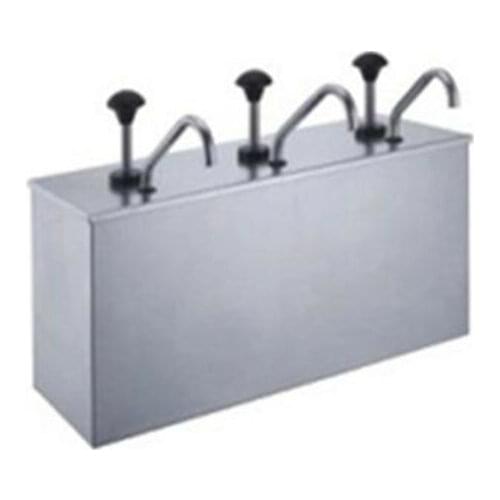 3 Bucket Sauce Dispenser Pump Squeeze Condiment Dispensing Stainless Steel