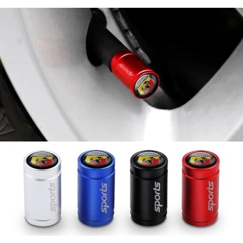 4pcs Car Styling Wheel Tire Valve Caps Scorpion Sport Emblem For Fiat 500 1100 Abarth Palio Stilo Bravo Viaggio Auto Accessories