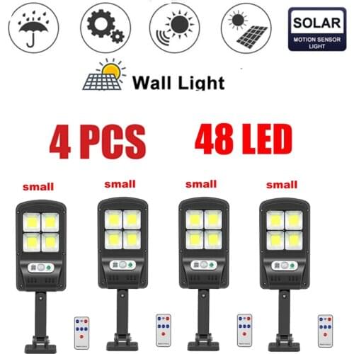 4pcs tabular oblong Super Bright Solar Lights 48 led IP65 Waterproof Outdoor Indoor Solar Lamp Adjustable Lighting Angle motion