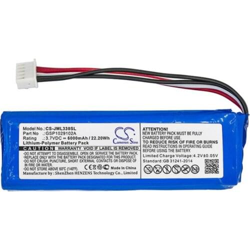 6000mAh Battery GSP1029102A(CS-JML330SL) for JBL Charge 3, please double check the place of 2 red and 2 black wires