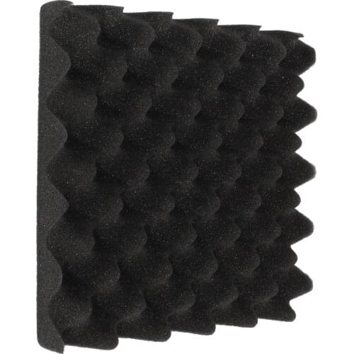 25x25x5CM Black Egg Soundproof Foam Crate Studio Acoustic Foam Soundproofing Treatment Egg Profile Foam