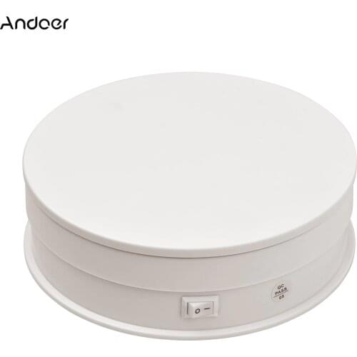 Andoer 6-inch 360 Degree Photography Display Turntable Motorized Rotating 40S/R 4KG Payload for Small Products Jewelry Watch