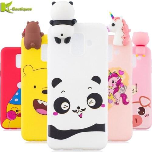 For Samsung J6 2018 Phone Case on for Coque Samsung Galaxy J6 2018 J600F Cases Cartoon 3D Doll Toys Soft TPU Silicone Back Cover