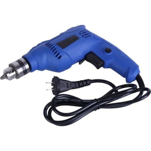 Professional 10MM Blue Electric Drill Tools Impact Pistol Drill Multifunction Home DIY Drill Woodworking Electrical Metalworking