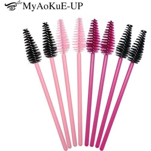 Makeup Brushes 200pcs Disposable Eyelash Brushes Raindrop Shape Mascara Applicator Wand Brush Cosmetic As Picture Color