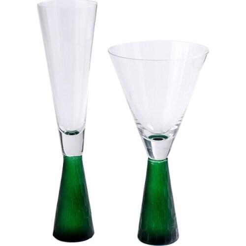 Creative Gold Silver Green Wine Glass Phnom Penh Goblet Champagne Cup Household Party Wedding Drinkware