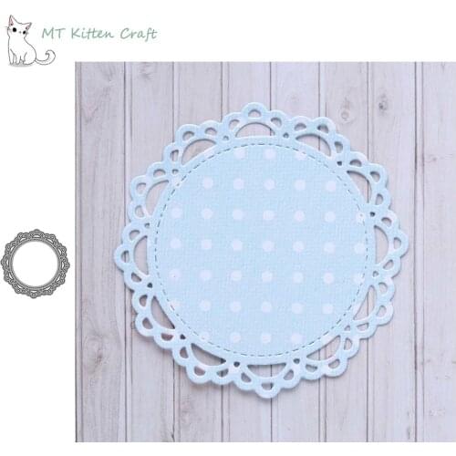 MT Craft Round Lace Frame Metal Cutting Dies Stencils Scrapbooking Photo Album Decorative Embossing Paper Card Crafts Die Cut