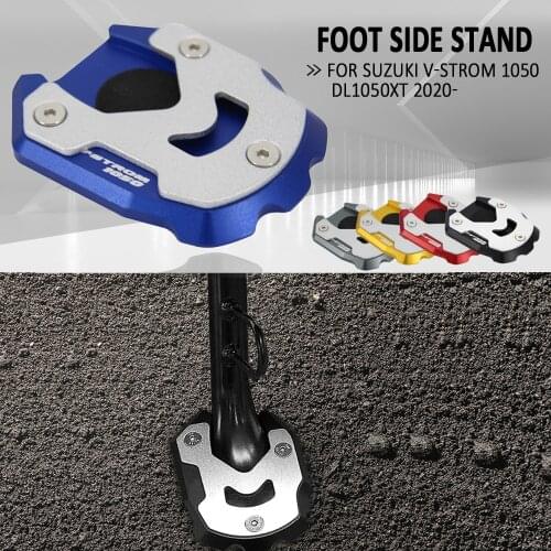 NEW 20-21 Kickstand Foot Side Stand Extension Pad Support Plate For SUZUKI Vstrom V-Strom DL 1050 XT 1050XT DL1050 DL1050XT