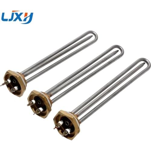 LJXH 220V 1KW/1.5KW/2KW Electric Water Tubular Heater Immersion Heating Element 1 1/4 Inch Thread with Probe Tube