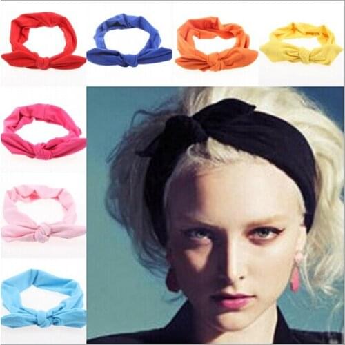 Scrunchy headbands for women hair head bands band bunny ears top knot headband turbante hairband wrap for women hair accessories