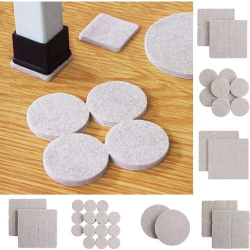 Self Adhesive Felt Chair Leg Protectors Chair Pad Furniture Feet Mute Chair Stoppers Anti-Slip Pad Round Table Foot Caps for Leg