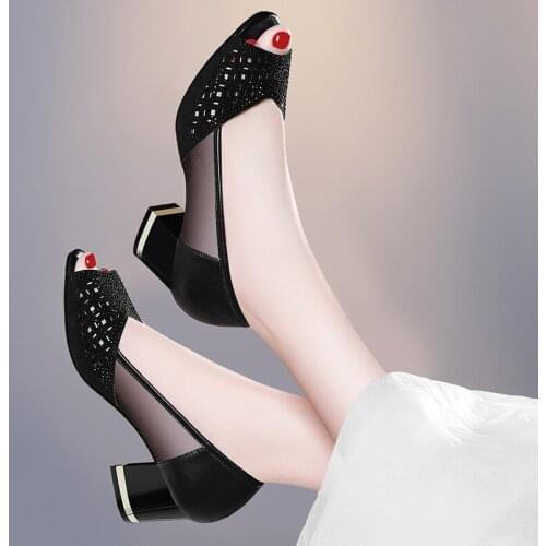 Summer Women Sandals Bling Open Toe High Heels Hollow Out Pumps Woman Dress Shoes OL office Ladies Shoes zapatos mujer yui89yh65