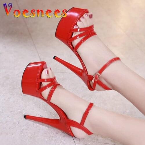 Shoes Women Sandals 2021 Summer New ultra-thin 15 cm High-heeled Platform Sandals Party Shoes Catwalk Models Wedding Shoes Pump