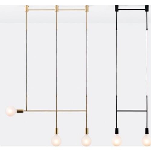 Modern Led Metal Pendant Lights Wrought Iron Glass Round Ball Brass Rod Hanging Lamp For Living Roomcafekitchen Nordic Lighting