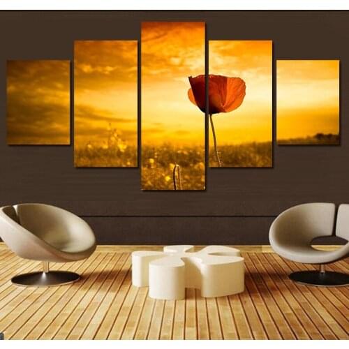 5 Pieces Modern Home Decor Wall Art Picture Print And Posters Photo For Living Room Unframed