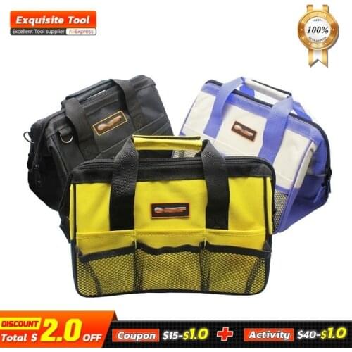 MPT Nylon Canvas Waterproof Tool Bag NO Belt Organizer Portable Double Oxford Colth Storage Bags Close Top Wide Mouth Toolkit