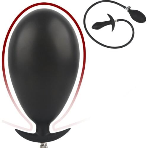 Super Large Inflatable Anal Plug Go Out Silicone Big Butt Plug Pump Anal Dilator Anus Vagina Expander Sex Toys for Women Man