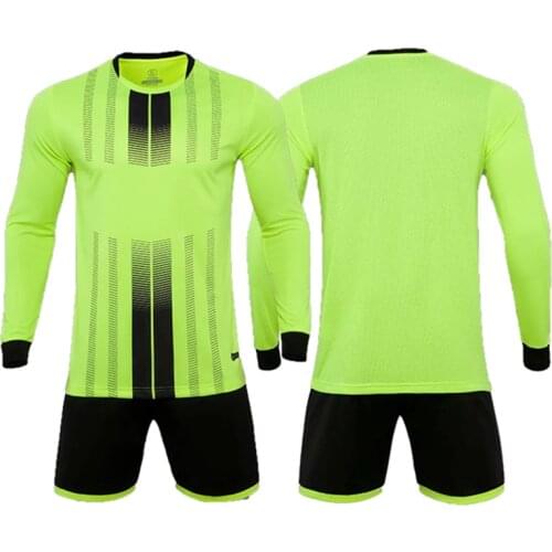 2019 New Kids Men Soccer jerseys Set Boys Long Sleeve Football Training Suit Blank Football Jersey Set Sportswear Uniforms Print