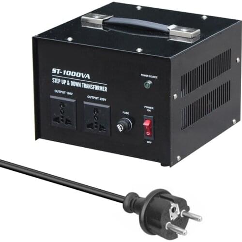 Model ST-1000 Home Use 1000W 220V-110V/110V-220V Step up&down Transformer for Juicer Refrigerator Microwave And Printer