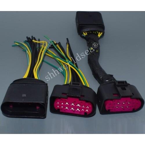 Shhworldse 14 Pin 1J0973737 1J0973837 1J0 973 837 1.5mm 3.5mm Waterproof Plug Auto Connector Lamp Light Socket For Audi BMW VW