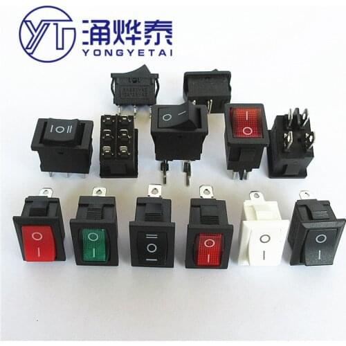 YYT 10PCS KCD1 rocker switch KCD1-101 2pin 4pin water dispenser electronic weighing boat rocker power button