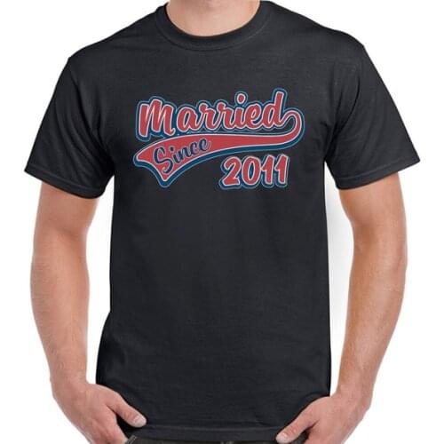 Married Since 2011 Mens Funny Wedding Anniversary T-Shirt Fathers Valentines Day