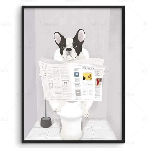 Funny Dog Bathroom Decor Funny Bathroom Wall Art of Dog Poster Wall Art and Animal Posters Dog Bathroom Signs and Funny Bathroom