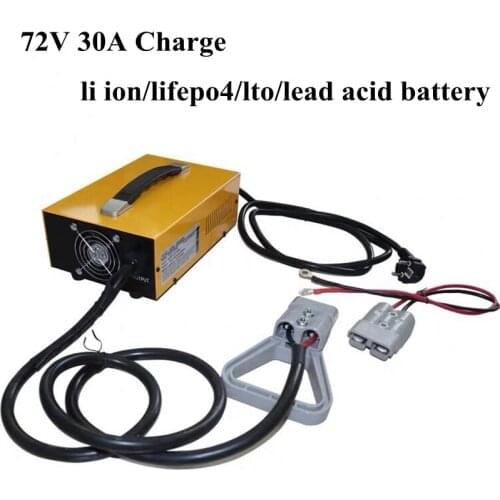 72V 30A Charger Lithium Battery 24s 87.6v Lifepo4 20s 84v Li Ion 30s 84v LTO Charger Lead Acid Battery Smart Charger 300ah